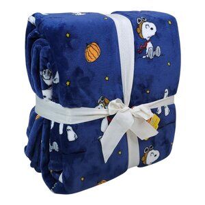 Peanuts Snoopy VelvetLoft Blanket  90" x 90"  Queen Ful Berkshire Pumpkin Fall
